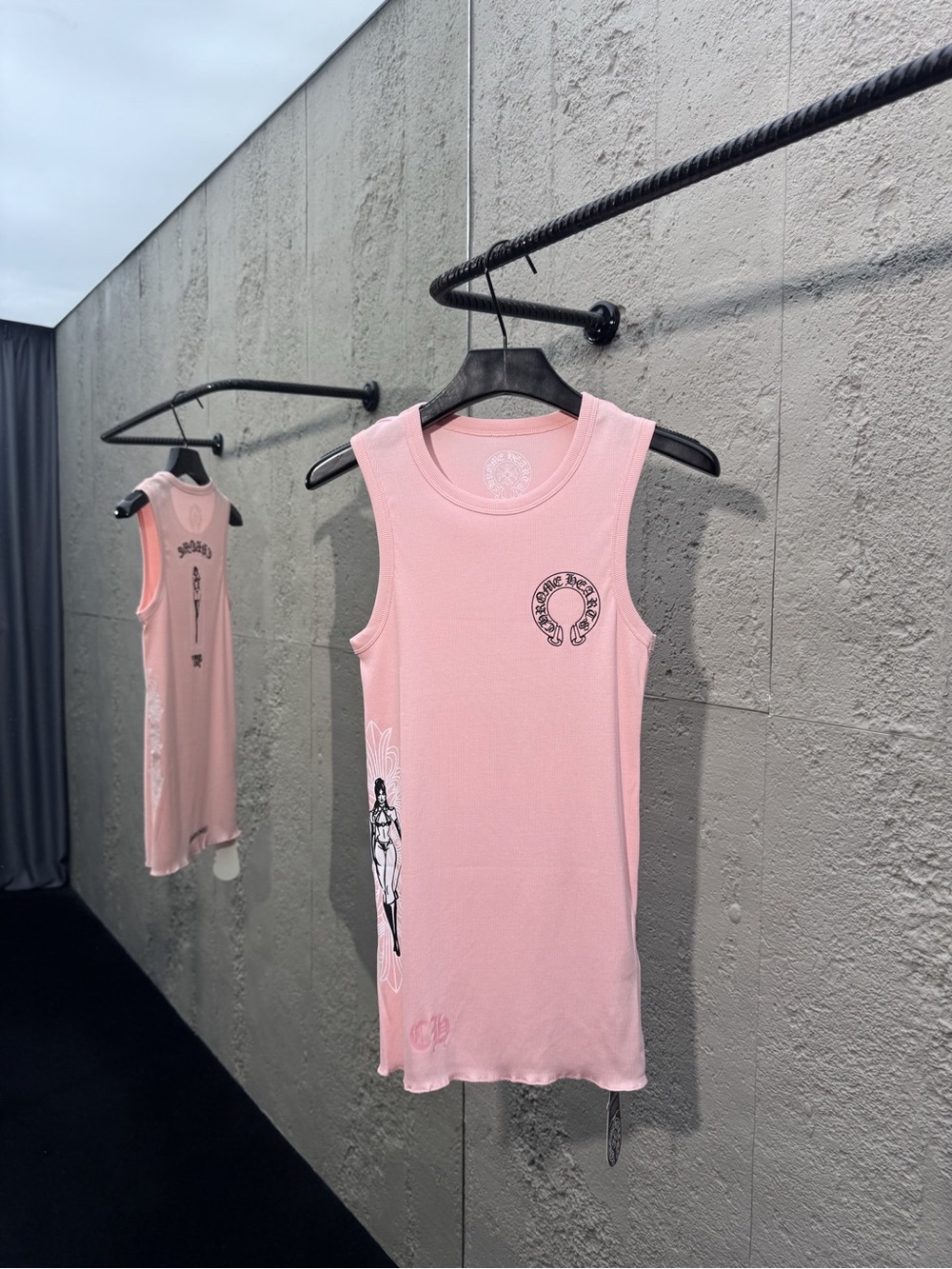 Chrome Hearts Pink Graphic Sleeveless Tank